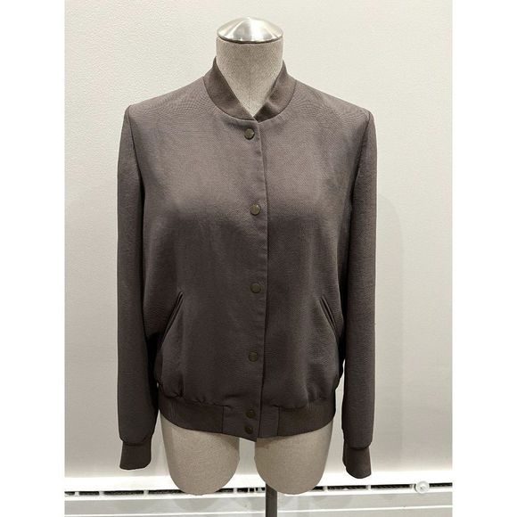 Aritzia Bomber Jacket in Dark Brown - Picture 1 of 6